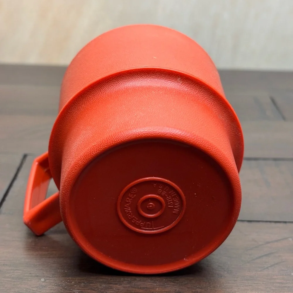 Tupperware Stacking cup mug 1312-7 Vintage‎ Orange Good Condition for age